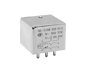 2/5立方英寸有瞬態(tài)抑制三組轉換觸點密封電磁繼電器JQC-3110M