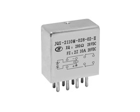 1/2立方英寸有線圈瞬態抑制兩組轉換觸點密封電磁繼電器JQX-2110M