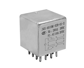 宏發電聲 1立方英寸四組轉換觸點密封電磁繼電器JQX-4010M