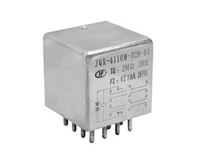 宏發電聲 1立方英寸有瞬態抑制四組轉換觸點密封電磁繼電器JQX-4110M